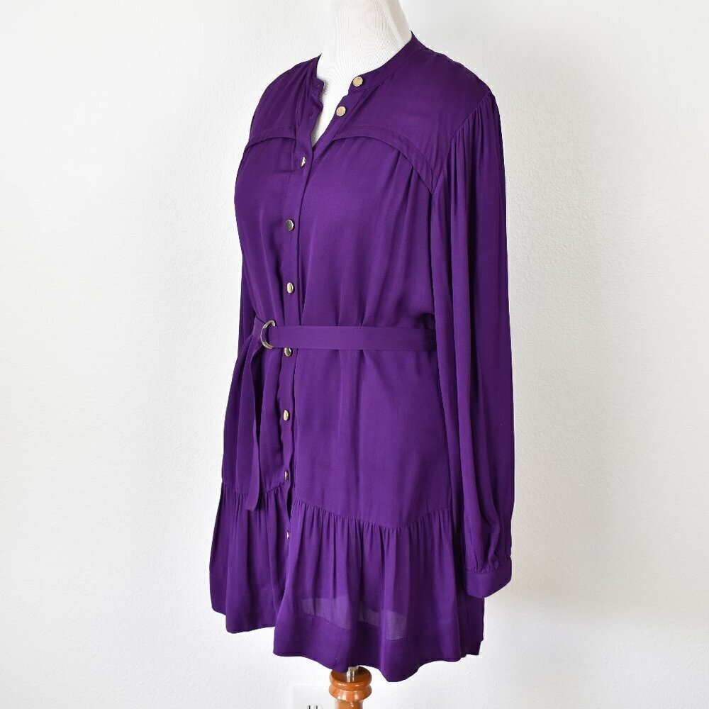 Karina Grimaldi Violet Button Front Dress - L - Picture 5 of 9